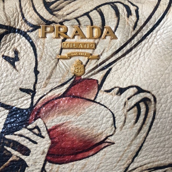 Rare PRADA Cream Leather Cervo Lux Fairy Satchel Bag - Picture 2 of 14